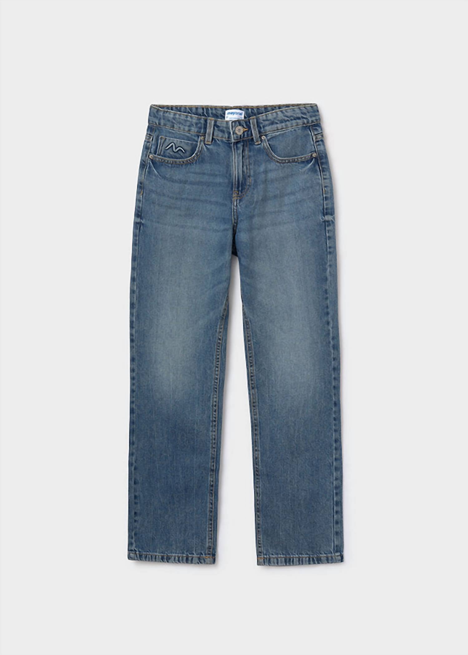 Mayoral - Girl's Relaxed Fit Long Denim Jeans