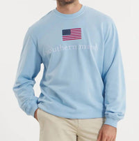 Southern Marsh - Unisex American Flag Seawash Sweatshirt