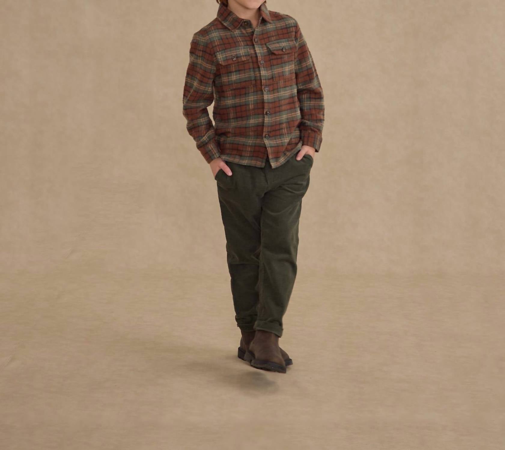 Rylee + Cru - Boy's Pocketed Flannel Shirt