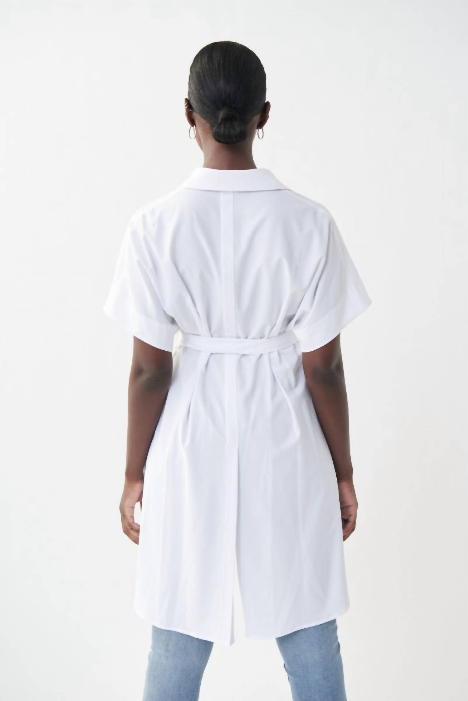 Joseph Ribkoff - High-low Sash Button Down Blouse