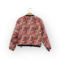 Sandro - Evora Floral Jacquard Cropped Bomber Jacket Rose Pink size 1 (US Small) NWT