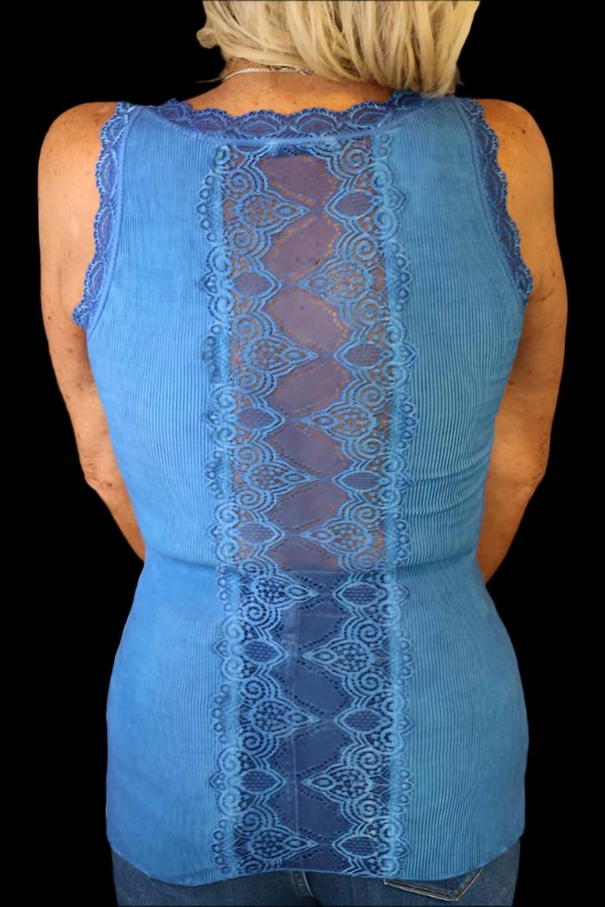 Look Mode Usa - Lace Back Tank Top
