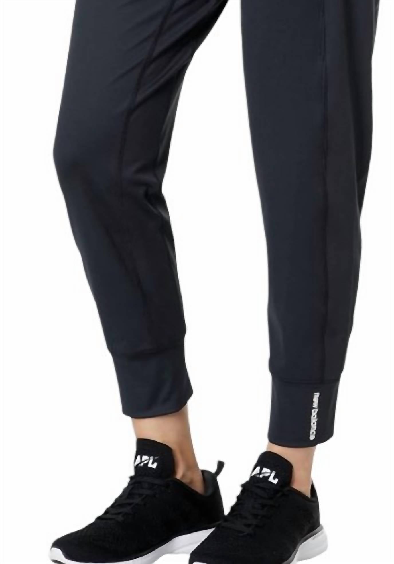 New Balance Shape Shield Jogger Pants in black - women's pants - detail view