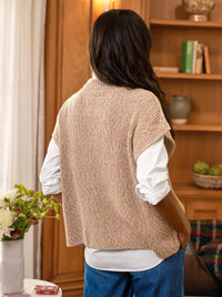 Frank & Eileen Women's Montecito Top in dune marl - women's sweater - detail view