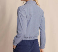 Southern Tide - Kira Half Zip Stripe Pullover Sweatshirt