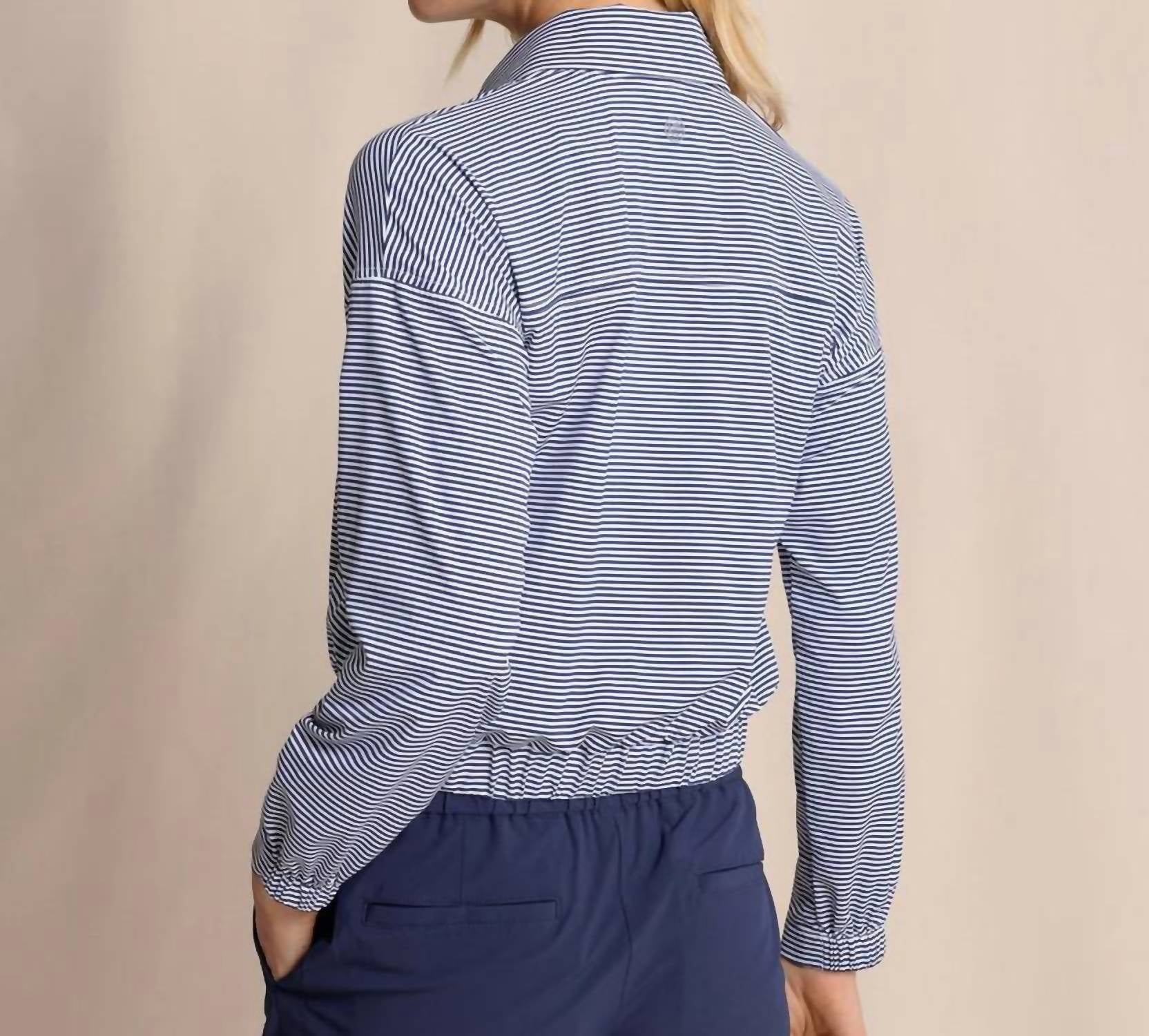 Southern Tide - Kira Half Zip Stripe Pullover Sweatshirt
