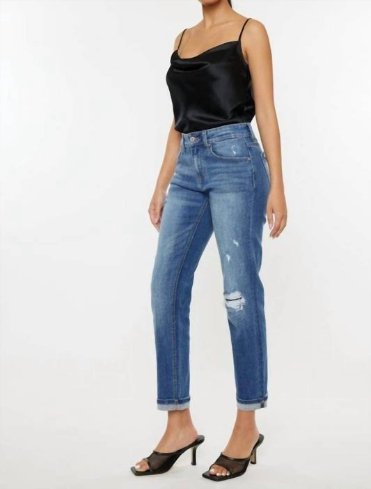 Kancan - Mid Rise Boyfriend Fit Jeans