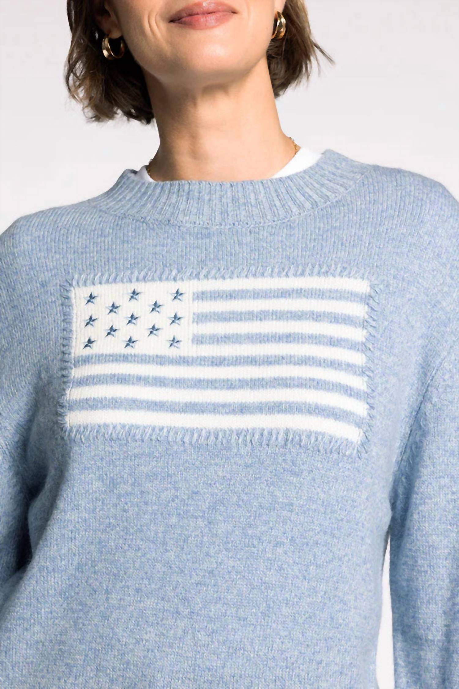 Thread & Supply Allegiance Wool Blend Sweater in heather blue - women's sweater - view 5