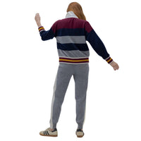 Naked Cashmere Rugby Bomber Jacket in husky mult - women's jacket - detail view