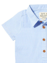 Me & Henry - Boy's Helford Micro Plaid Onesie