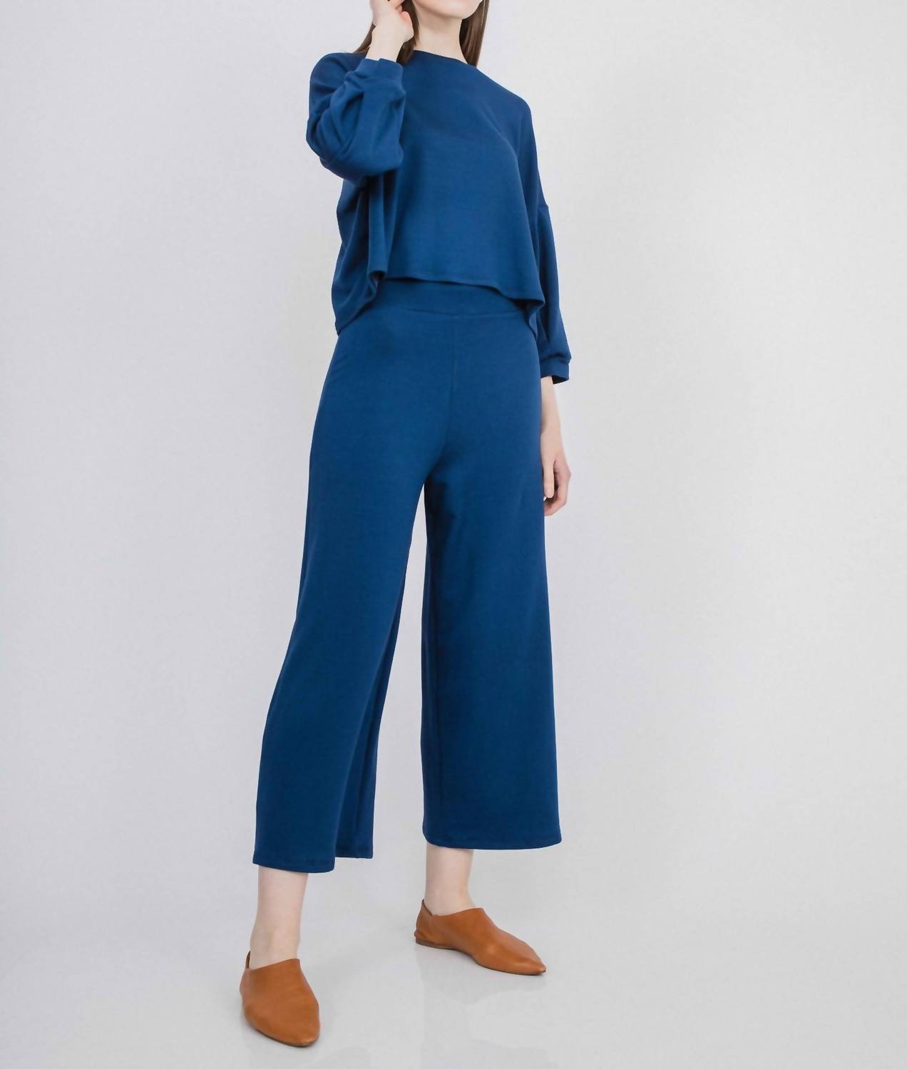 Corinne Collection Millie Top in sapphire - women's blouse - detail view