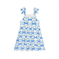 Posh Peanut - Girls Emersyn Bow Babydoll Dress
