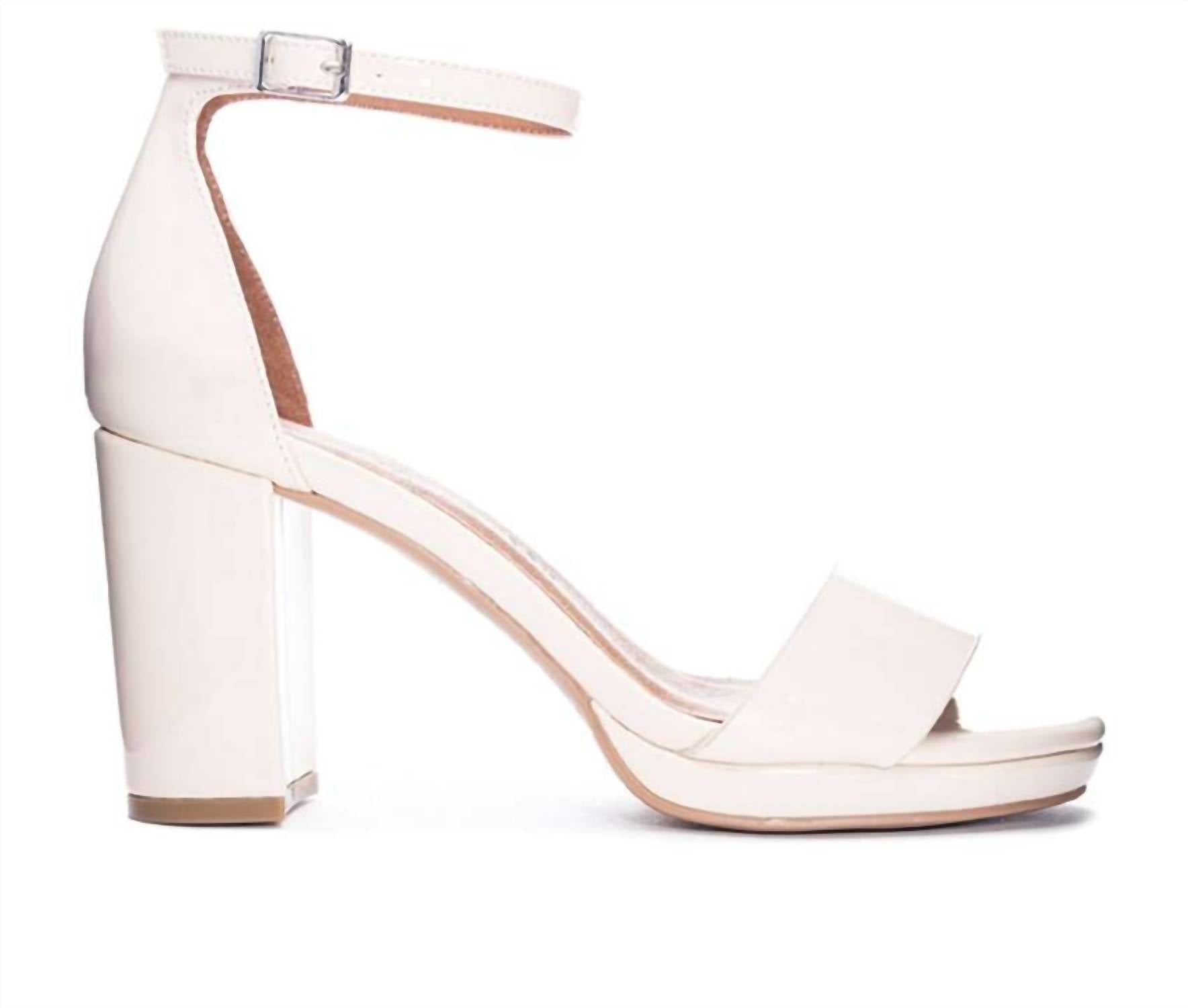 Chinese Laundry - Women's Teri Vegan Leather Dress Chunky Heels