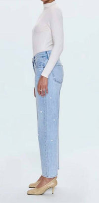 PISTOLA Lexi Mid Straight Bow Jeans in stellar vintage - women's jeans - alternate view