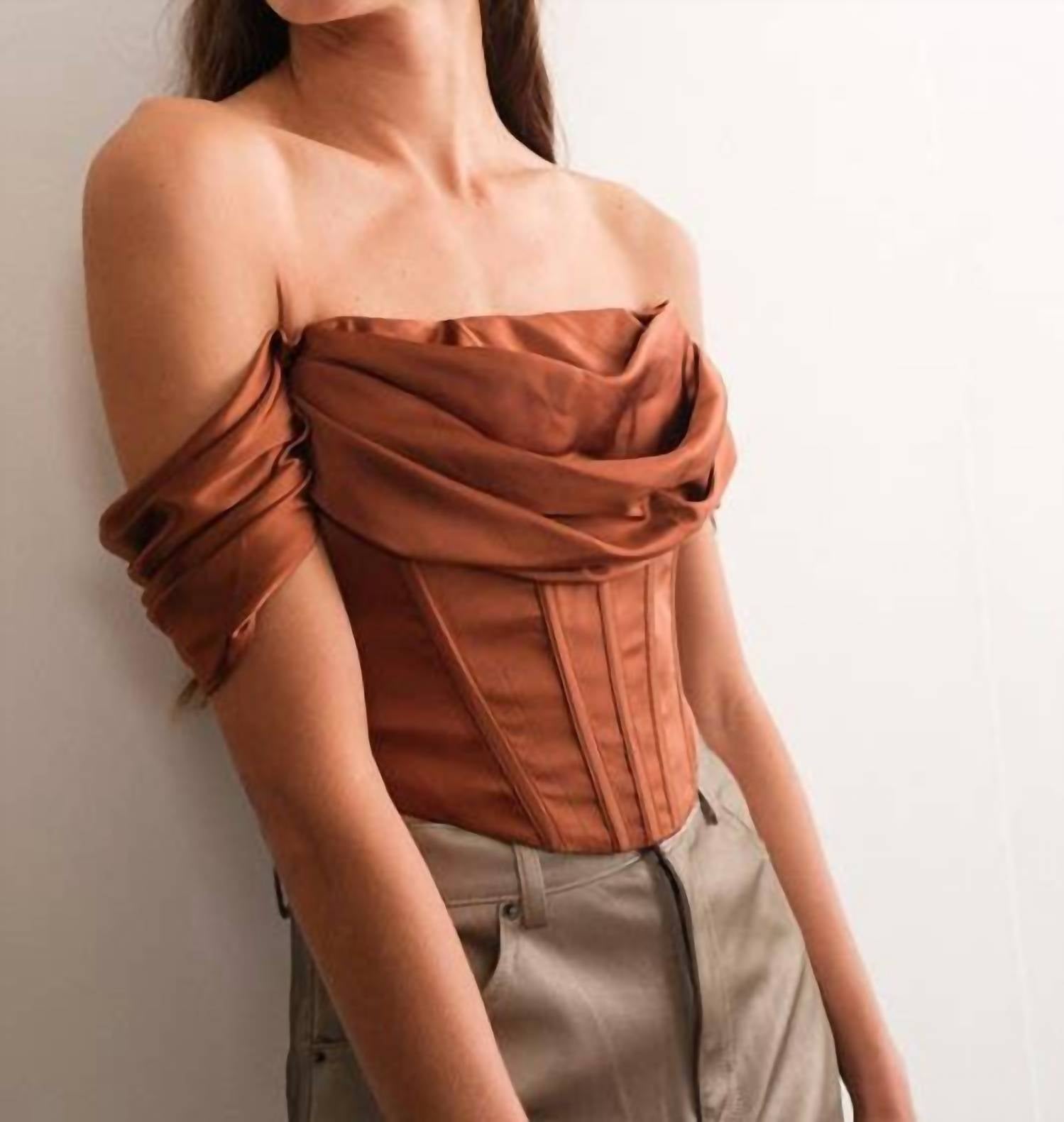 Papermoon - Bianca Corset Off-shoulder Top
