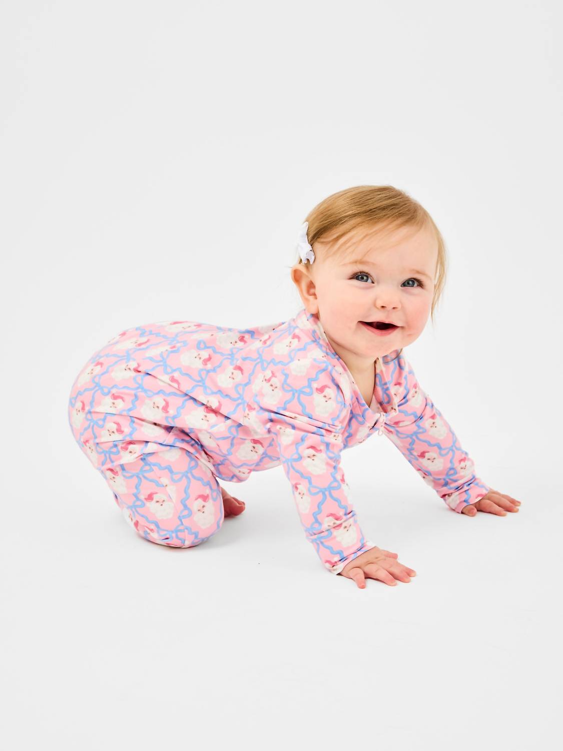 Mary Square - Baby Pj Santa Baby Bows Onesie