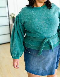 Sew In Love - Tied Up In Cuteness Mineral Wash Sweater