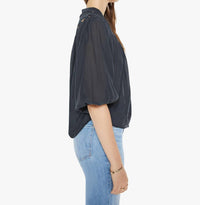 Mother V-yoke Shirt in trifecta - women's blouse - detail view