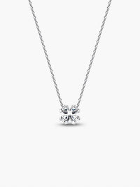 Pandora - Sparkling Lucky Clover Pendant Necklace - 17.7"