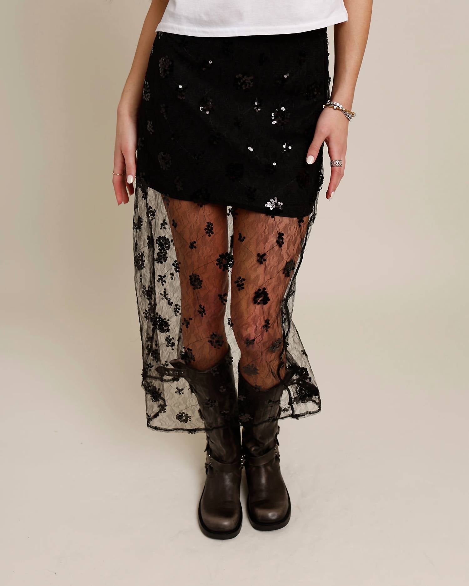 Mimosa - Show Off Lace Midi Skirt