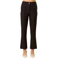 Lalavon - Trouser Pants With Side Slit And Button