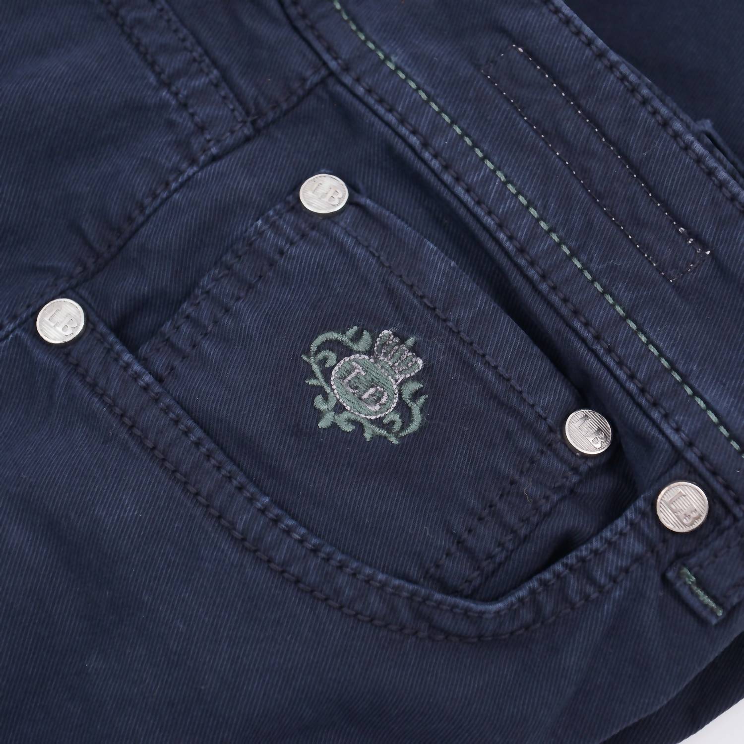 Luigi Borrelli Napoli - Men's Slim-fit Cotton Linen Jeans