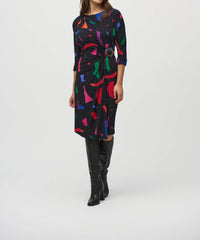 Joseph Ribkoff - Women's Abstract Print Midi Sheath Dress
