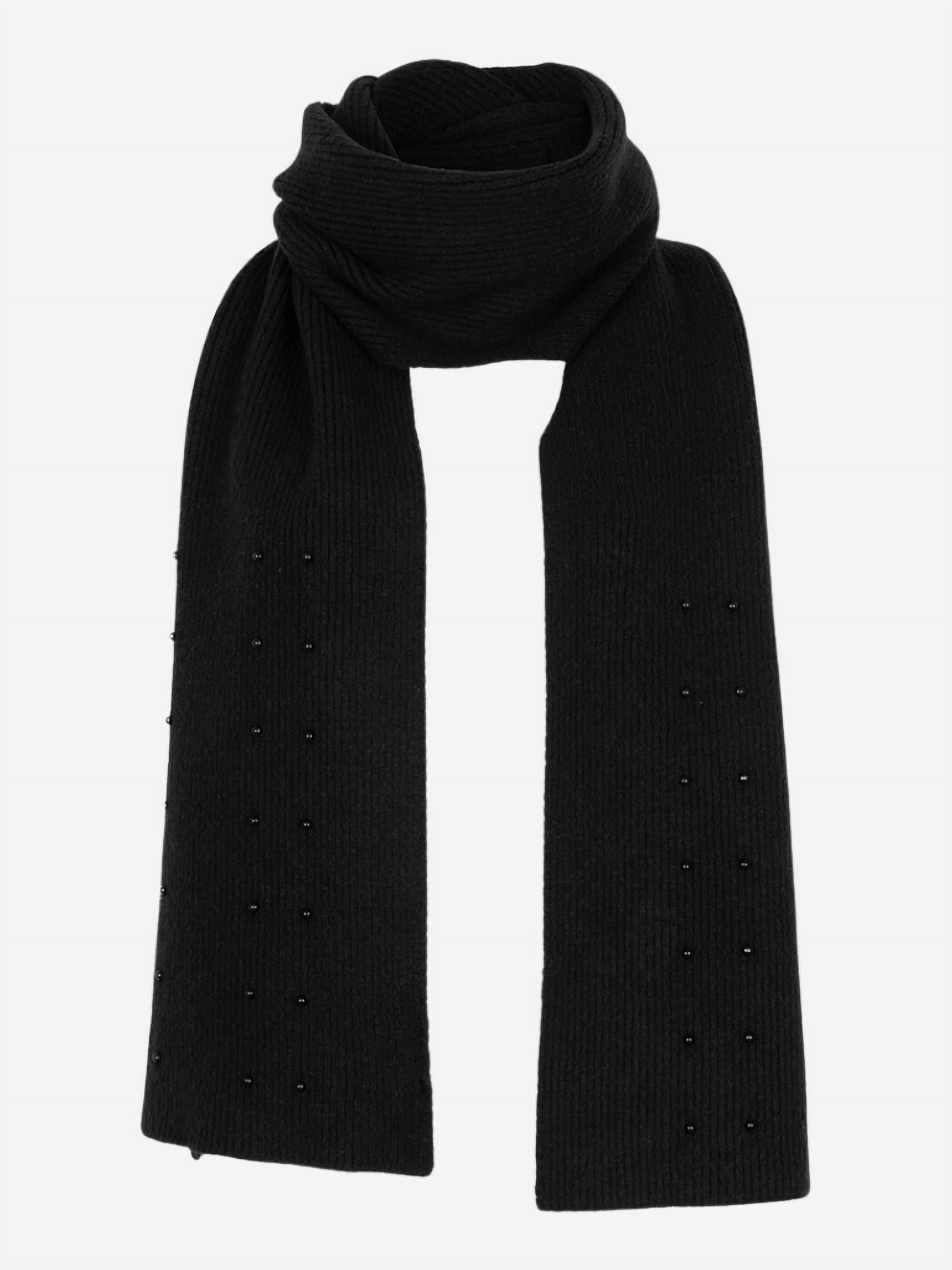 ESQUALO Pearls Scarf in black - women's scarf