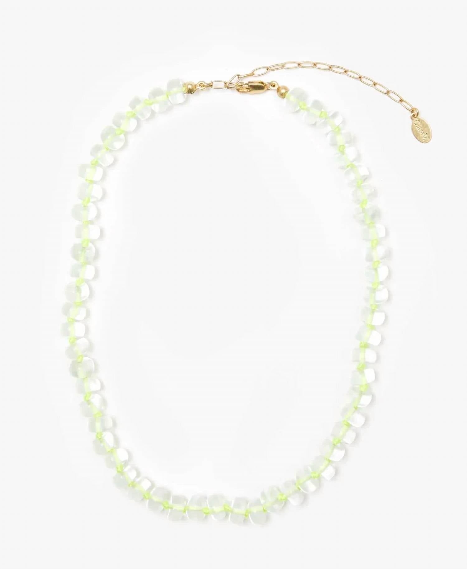 Clare V. - Stone Slice Necklace