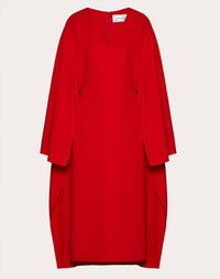 Valentino - Cady Silk Dress With Cape