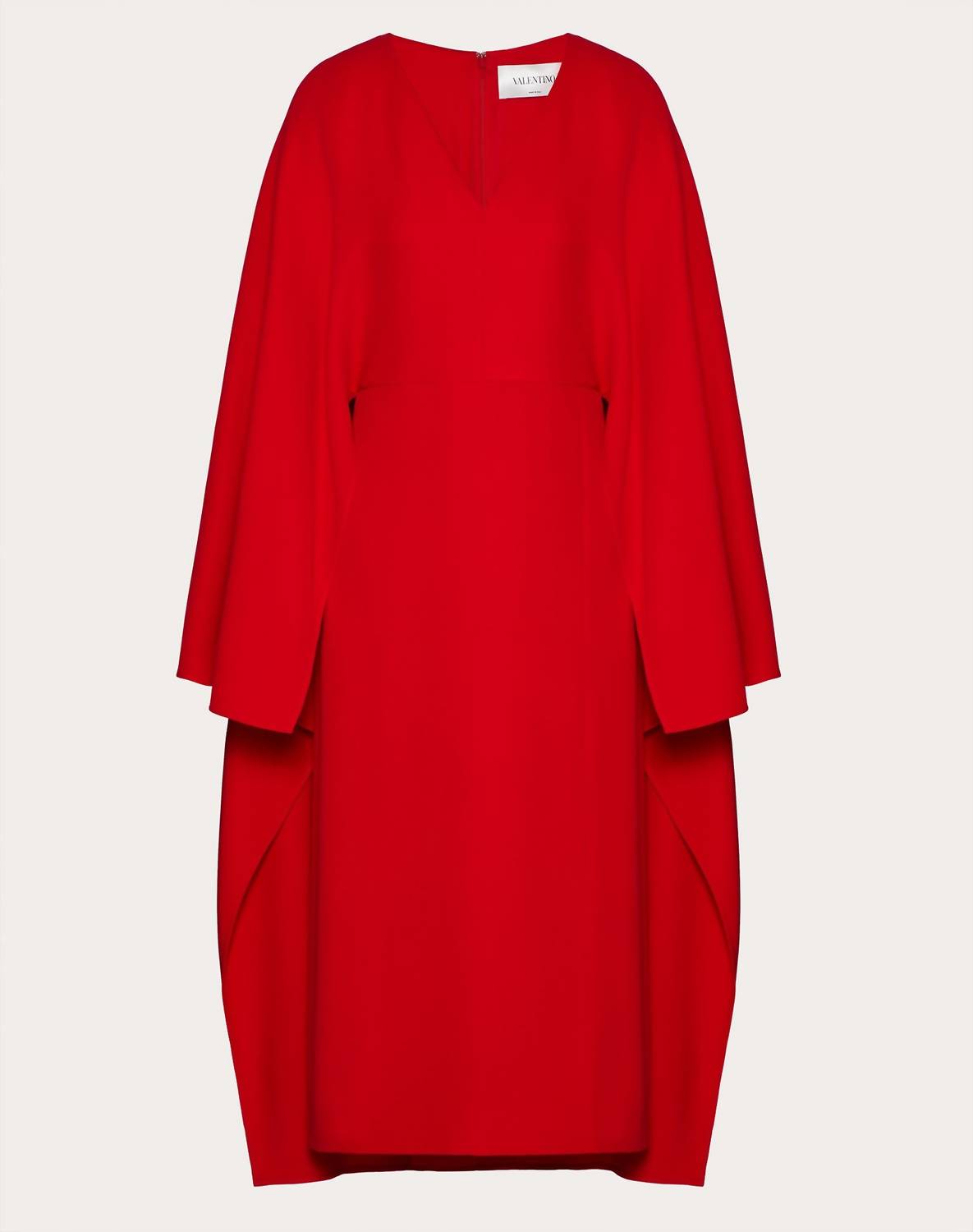 Valentino - Cady Silk Dress With Cape