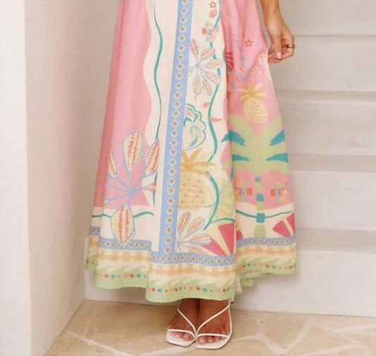 Sundayup - Printed Halter Neck Midi Dress