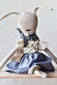 Woolgrass Farm - Ruthie The Rabbit With Chambray Skirt