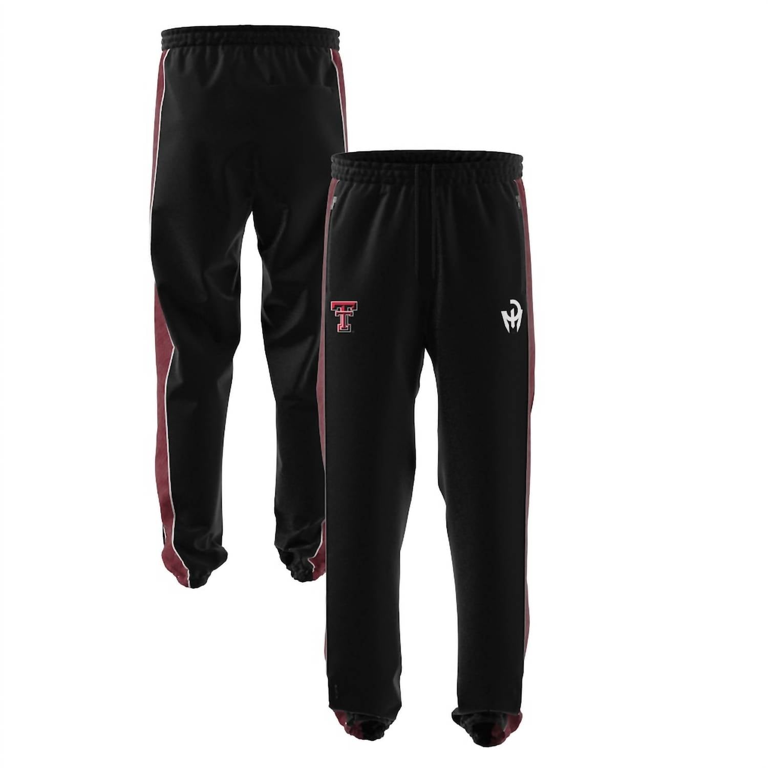 adidas Men's Mahomes Texas Tech Red Raiders Track Pants in black red - men's pants - alternate view