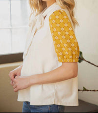 Voy - Sweetheart Tie Front Neck Suede Top