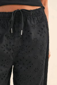 Klesis - Eyelet Wide Leg Pants
