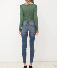 Wasabi + Mint - Hailey Long Sleeve Ruched Top