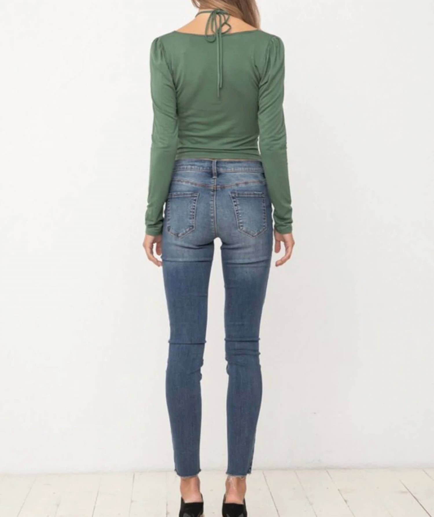 Wasabi + Mint - Hailey Long Sleeve Ruched Top
