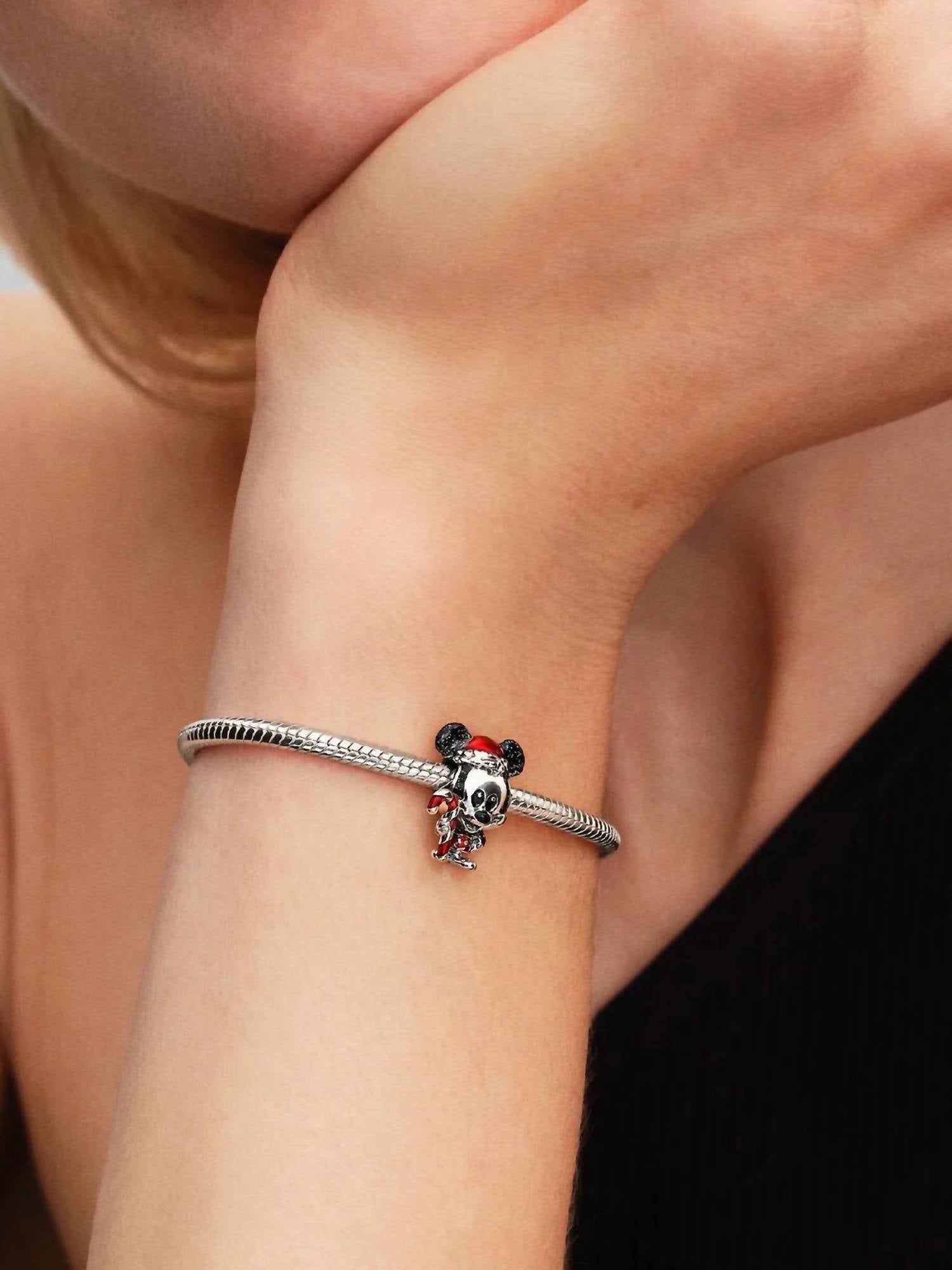 Pandora Women's Disney Mickey Mouse Holiday Charm in silver - women's item - detail view