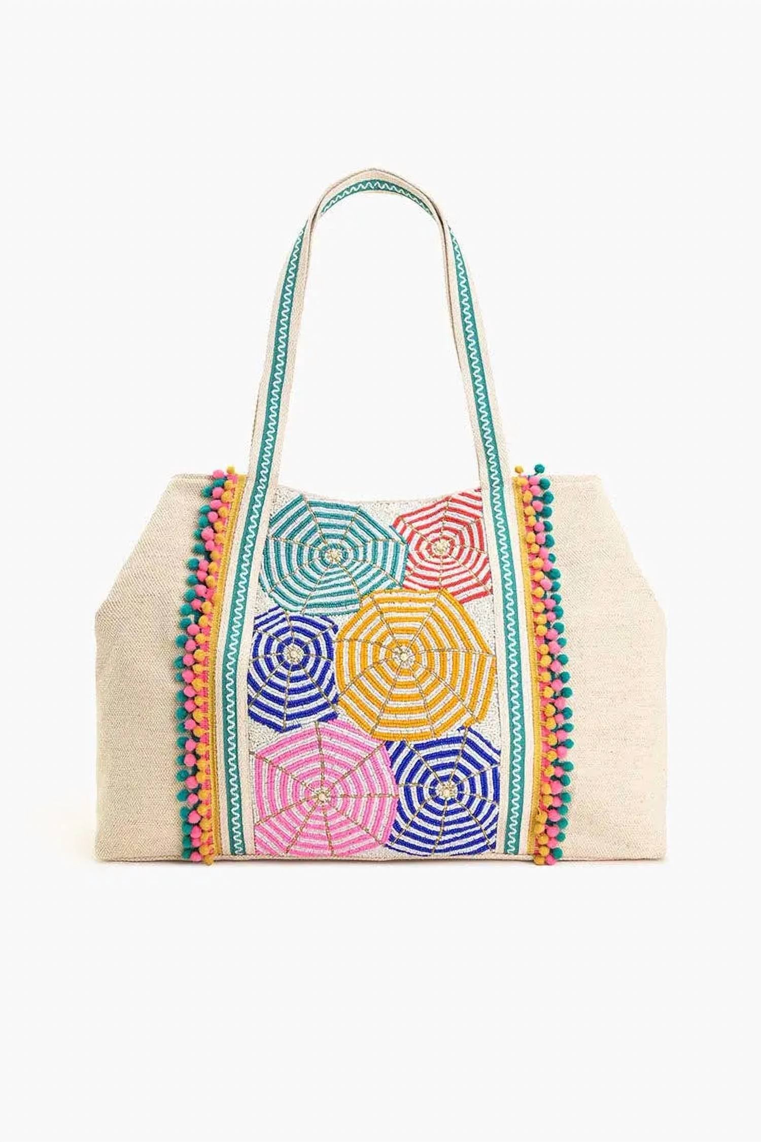 America & Beyond - Women'sunder My Umbrella Beaded Tote Bag