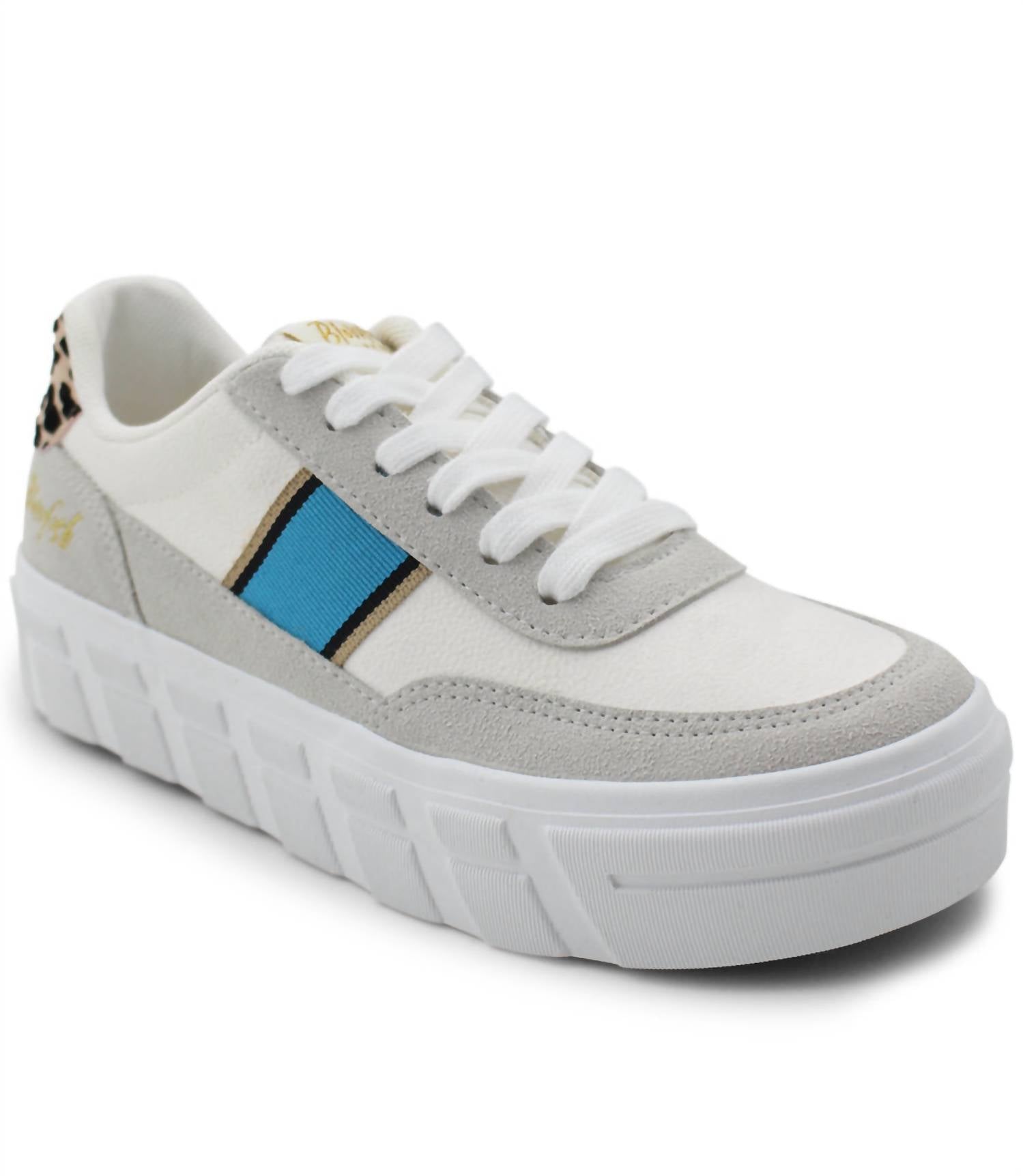 BLOWFISH Women's Speedy Shoe in light gray faux - women's sneaker