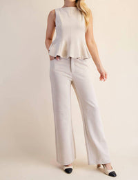 Glam - Claire Straight-leg Suede Pants