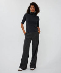 Esqualo - Tessan Rhinestone Studs Stripe Trousers
