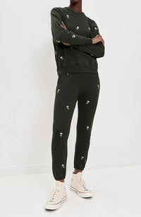 THE GREAT. Stadium Sweatpant in woodland green - women's pants