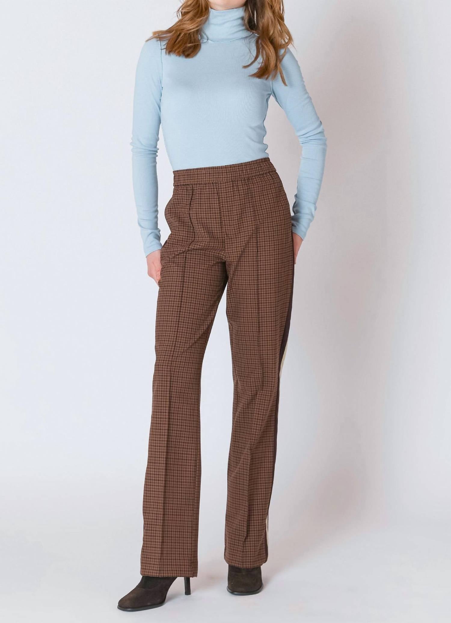 Dex Exposed Seam Turtleneck Top in ice blue - women's sweater