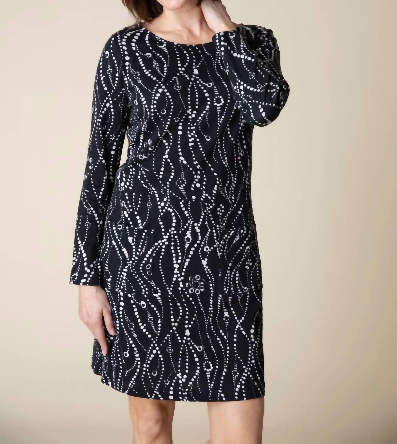 Habitat - Cozy Rib Wavy Dots Artist Dress