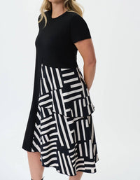 Joseph Ribkoff - Soren Silky Knit Woven Midi Dress
