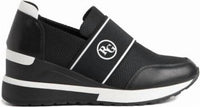Renato Garini Women's Slip On Wedge Sneakers in black - women's sneaker