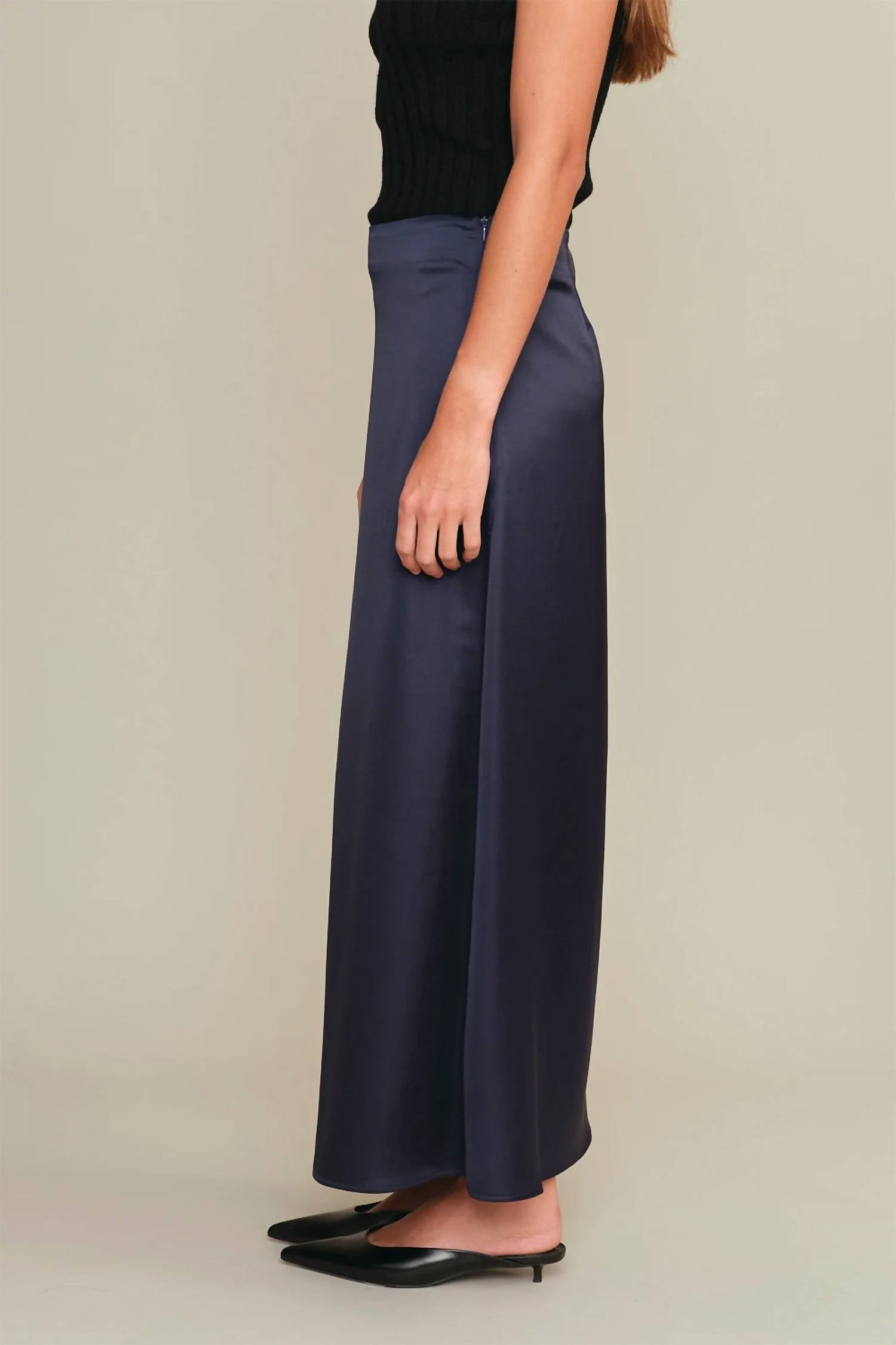 Deluc - Marcus Satin Long Slip Skirt