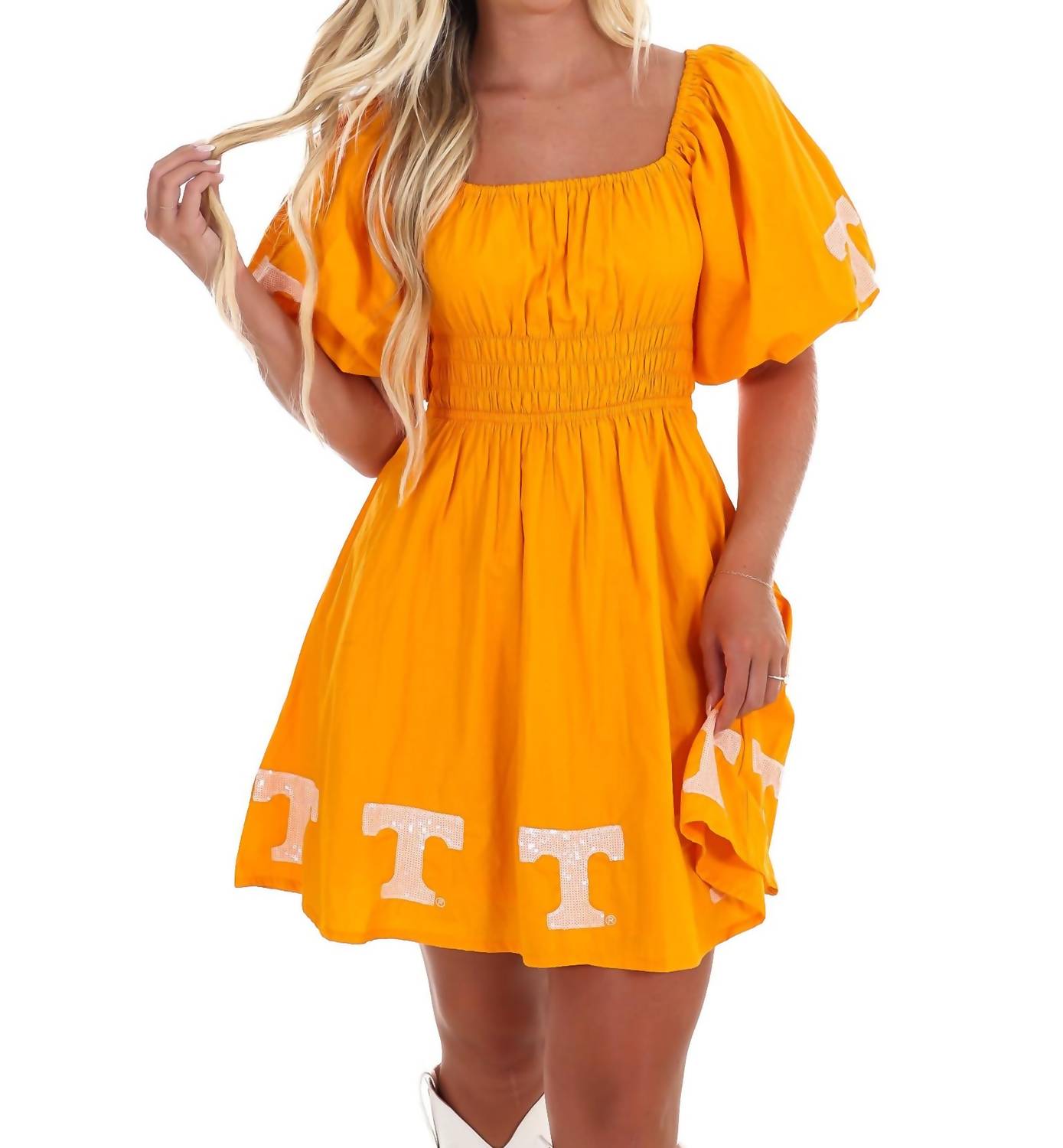 Stewart Simmons - University Of Tennessee Puff Sleeve Mini Dress